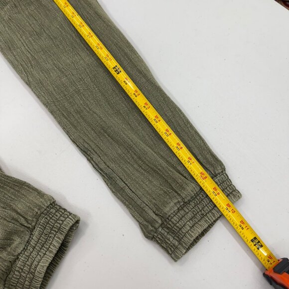 Ripcurl Classic Surf Green Poplin Cotton Crepe Beach Pants GPANE9 Womens Small - Picture 9 of 10